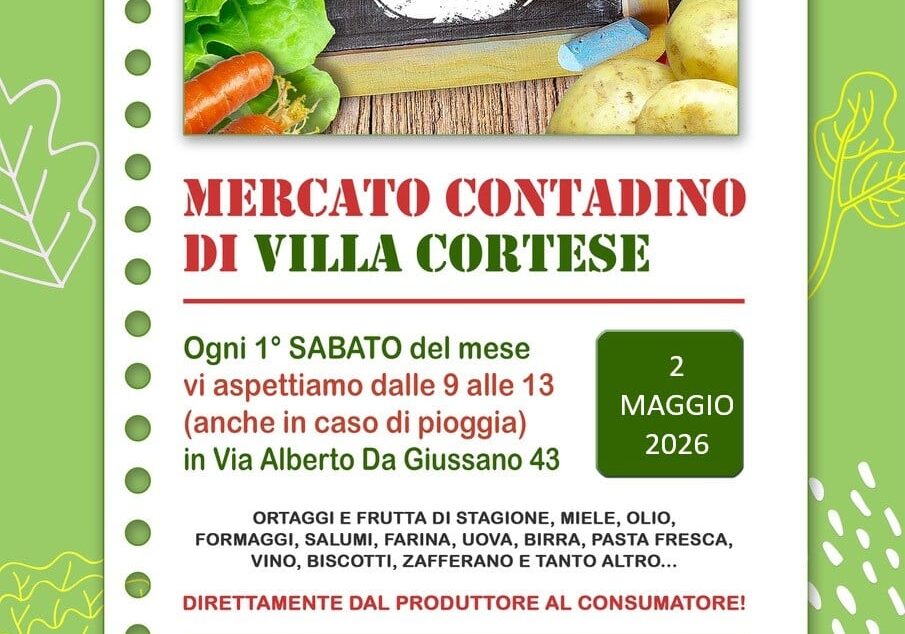 Il Mercato Contadino a Villa Cortese sabato 2 maggio
