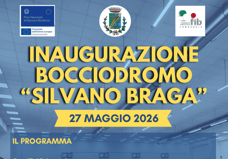 Bareggio, il 27 maggio s’inaugura il bocciodromo