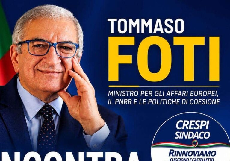 Cuggiono, il Ministro Tommaso Foti in visita a sostegno di Riccardo Crespi